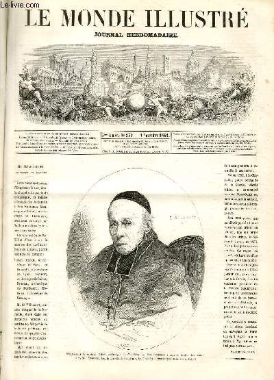 LE MONDE ILLUSTRE N239 Mgr le cardinal Billiet, achevque de Chambry