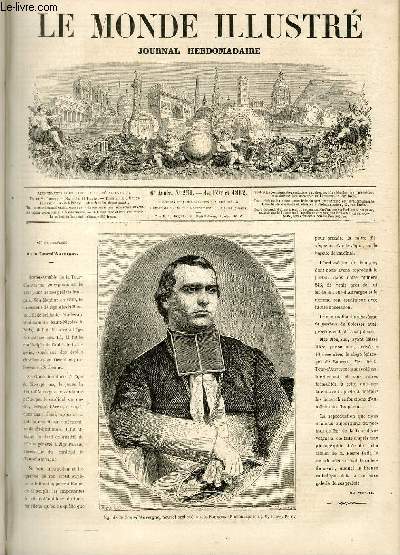 LE MONDE ILLUSTRE N251 Mgr de la Tour-d'Auvergne, nouvel archevque de Bourges