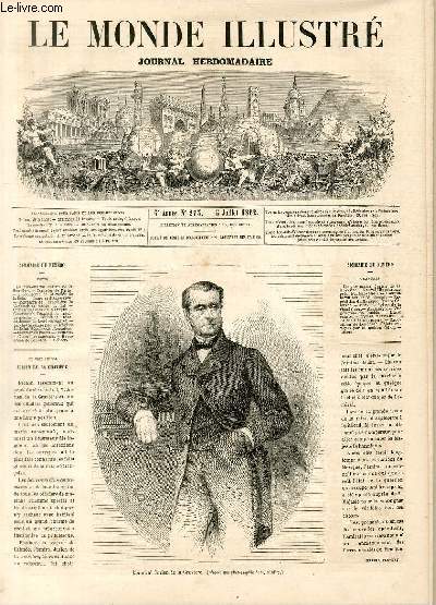 LE MONDE ILLUSTRE N273 L'Amiral Jurien de la Gravire