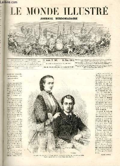 LE MONDE ILLUSTRE N309 La princesse Alexandra de Danemarck et le prince de Galles, maris le 10 mars