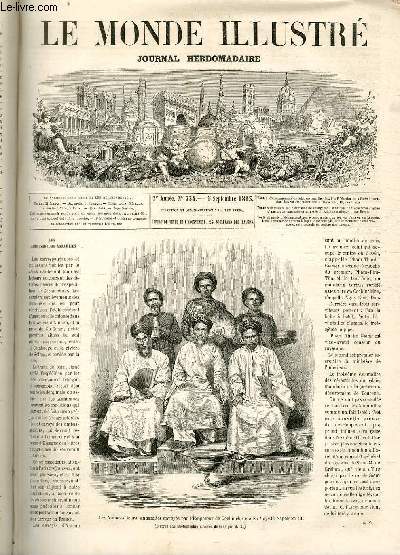 LE MONDE ILLUSTRE N334 Les ambassadeurs annamites envoys par l'Empereur de Cochinchine  Sa Majest Napolon III