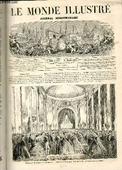 LE MONDE ILLUSTRE N342 Voyage de S. M. l'Impratrice en Espagne