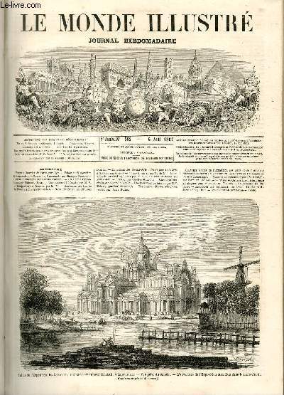 LE MONDE ILLUSTRE N382 Palais de l'Exposition des Arts et de l'Industrie rcemment construit  Amsterdam