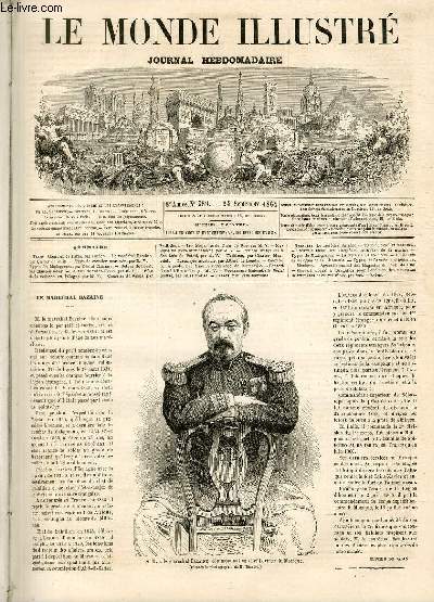 LE MONDE ILLUSTRE N389 S. Exc. le marchal Bazaine, commandant en chef l'arme du Mexique