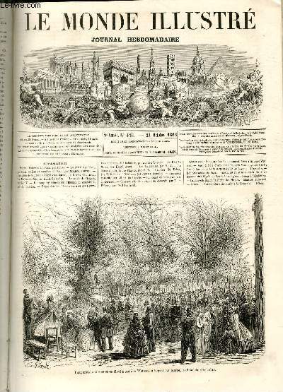 LE MONDE ILLUSTRE N°445 Inauguration du monument élevé à Antoine Watteau, à N... - Afbeelding 1 van 1