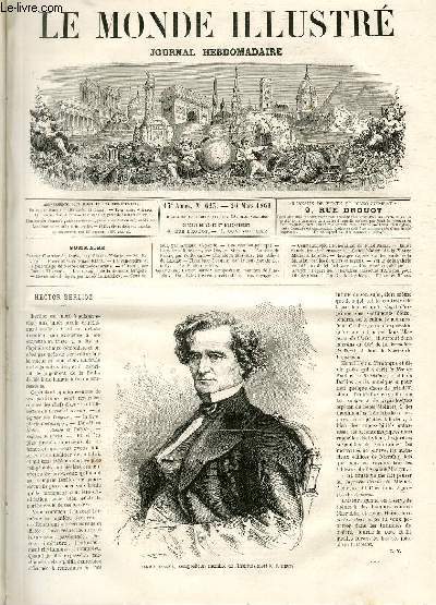 LE MONDE ILLUSTRE N623 Hector Berlioz, compositeur, membre de l'Institut