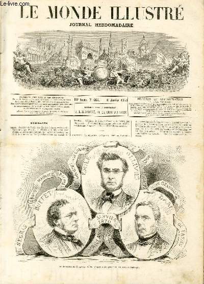 LE MONDE ILLUSTRE N665 Le ministre du 2 janvier 1869