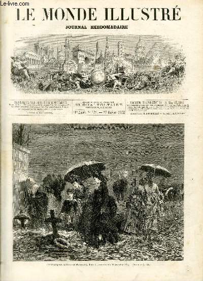 LE MONDE ILLUSTRE N772 - Le champ de batille de Buzenval, dans la journe du 19 janvier 1872.