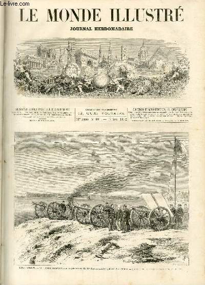 LE MONDE ILLUSTRE N801 - Trouville - M. Thiers assistant aux expriences de tir des nouvelles pices d'artillerie.