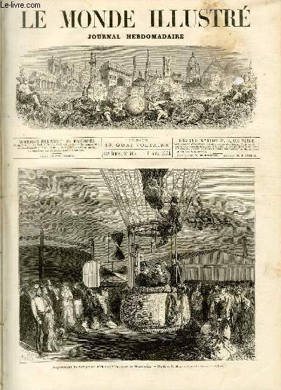 LE MONDE ILLUSTRE N904 Exprience de navigation arienne  l'arsenal de Woolwich