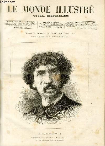 LE MONDE ILLUSTRE N926 M. Charles garnier, arctecte de l'Opra, officier de la Lgion d'Honneur