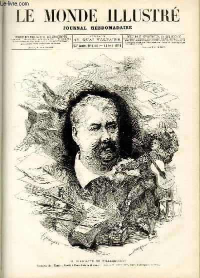 LE MONDE ILLUSTRE N1151 M. Hippolyte de Villemessant, fondateur du Figaro