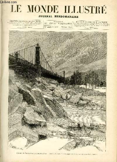 LE MONDE ILLUSTRE N1191 L'Embcle du Pont de Gennes, en aval en Saumur