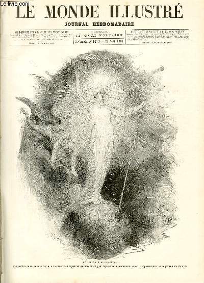 LE MONDE ILLUSTRE N1273 - La reine d'aujourd'hui, composition de M.Edmond Morin,  l'occasion de l'Exposition de l'Electricit, pour laquelle nous rservons un numro supplmentaire comme prime  nos abonns.