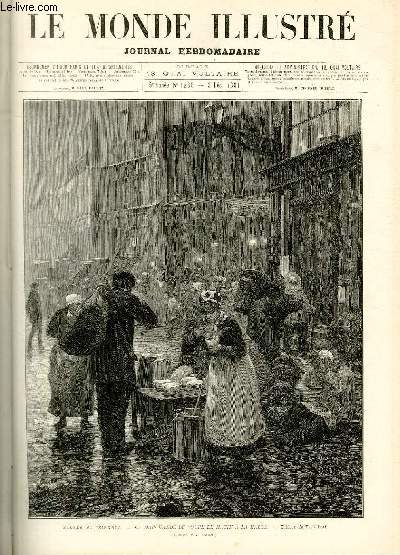 LE MONDE ILLUSTRE N1288 - Scnes parisiennes, la marchande de soupe le matin  la halle, tableau de M.Gilbert.