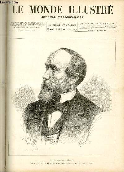 LE MONDE ILLUSTRE N1333 - Le vice-amiral Pothuau, n  la Martinique le 30 novembre 1815, mort  Paris le 7 octobre 1882.