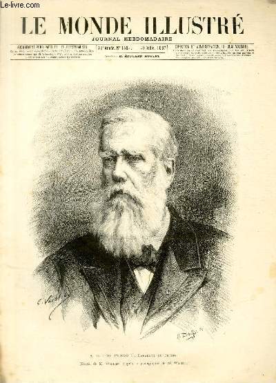LE MONDE ILLUSTRE N1583 - S.M. Dom Pedro II, Empereur du Brsil (dessin de M.Vuillier, d'aprs la photographie de M.Walery).
