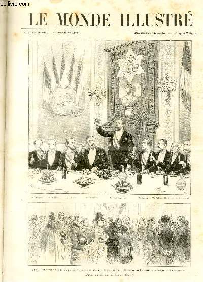 LE MONDE ILLUSTRE N1653 Le banquet offert par la Ligue des Patriotes au gnral Boulanger le 25 novembre