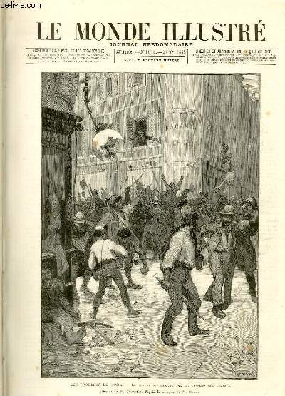 LE MONDE ILLUSTRE N°1665 - Les troubles de Rome - Le pillage des magasins par les ouvriers sans travail.