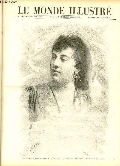 LE MONDE ILLUSTRE N1861 Mme Deschamps-Jhin, cratrice du Rle de Dalila, dans l'opra de M. Saint-Saens