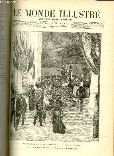 LE MONDE ILLUSTRE N1898 - Exposition de Chicago - Le pavillon de la section franaise le 14 juillet.