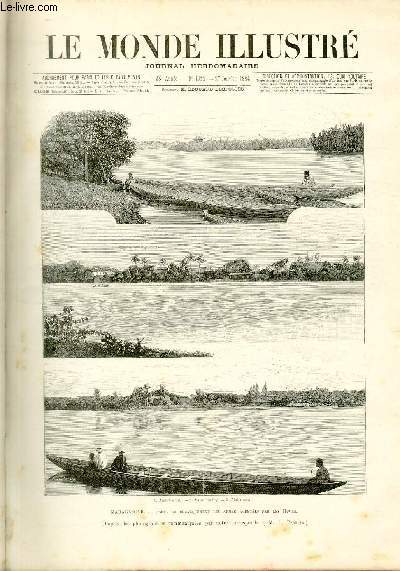 LE MONDE ILLUSTRE N1922 - Madagascar - Ports et dbarquements des armes achetes par les Hovas.