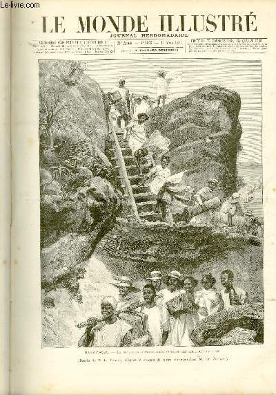 LE MONDE ILLUSTRE N1928 - Madagascar - La population d'Anbohimarina enlevant les corps des anctres.