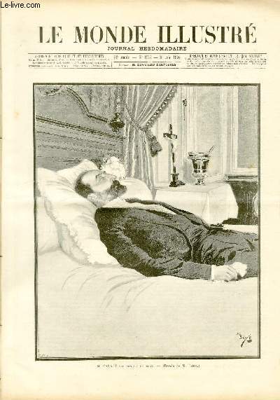 LE MONDE ILLUSTRE N1944 M. Carnot sur son lit de mort