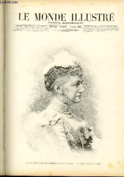 LE MONDE ILLUSTRE N2167 - S. M. la Reine Louise de Danemark, morte le 29 septembre.