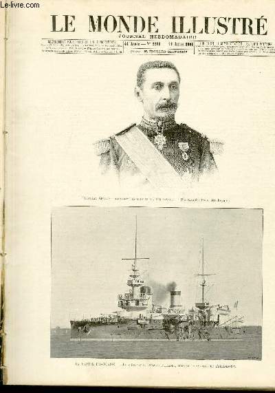 LE MONDE ILLUSTRE N2260 L'amiral Gervais, commandant en chef de l'arme navale