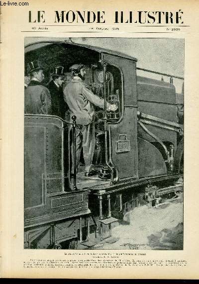 LE MONDE ILLUSTRE N°2535 Le prince Ferdinand de Bulgarie conduisant le train qui l'emmenait au Cresot