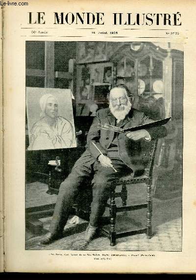 LE MONDE ILLUSTRE N2572 Jules Breton, dans l'atelier de sa fille, Madame Virginie Demont-Breton,  Wissant (Pas-de-Calais)