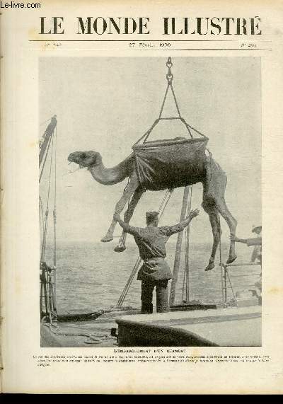 LE MONDE ILLUSTRE N2709 L'embarquement d'un chameau