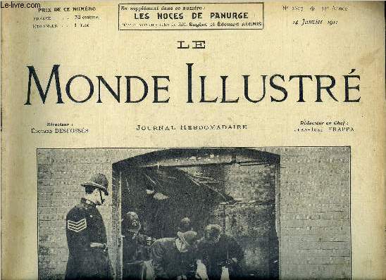 LE MONDE ILLUSTRE N2807 - La tragdie de Whitechapel, La rentre de la chambre, Journal de bord de l'aroplane A-26 pendant la campagne de 191..., Nouveaux incidents en Alsace-Lorraine, Les lignes de montagne en cette saison, Avons nous une flotte?