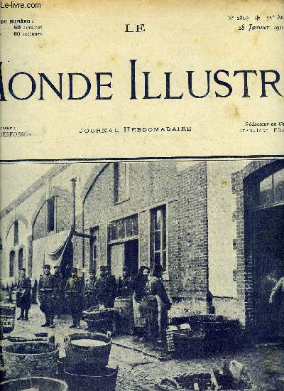 LE MONDE ILLUSTRE N2809 - L'agitation en champagne, ouvrires travaillant sous la garde de la troupe, a Epernay, Le professeur Branly, La mode par Maurice Dumoulin, L'agitation en Champagne, La dcoration de l'amphithatre de l'institut ocanographique