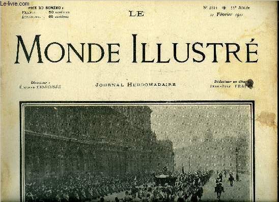 LE MONDE ILLUSTRE N2811 - L'ouverture du parlement a Londres, La saison des sports d'hiver, dans les Pyrnes, Chronique aronautique, La peste en Mandchourie, Visites a notre flotte a Brest, Berlin : la mort du dput Paul Singer, Les fortifications