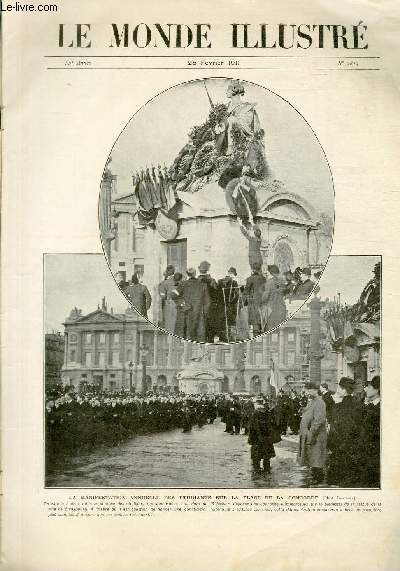 LE MONDE ILLUSTRE N2813 - La manifestation annuelle des tudiants sur la place de la concorde.