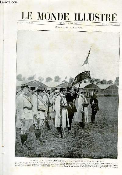 LE MONDE ILLUSTRE N3048 - Le drapeau du Premier groupe d'aviation, aux mains du Lieutenant Guynemer.