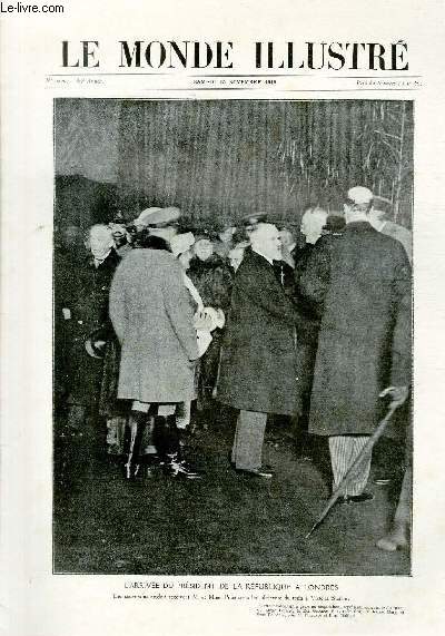 LE MONDE ILLUSTRE N 3230 L'arrive du Prsident de la Rpublique  Londres