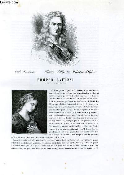 Biographie de Pompeo Battoni (né en 1708 - mort en 1787) ; Ecole Romaine ; Hi... - Photo 1/1