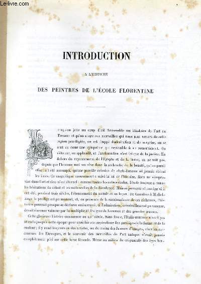 Introduction  l'histoire des peintres de l'cole Florentine ; Extrait du Tome 2 de l'Histoire des peintres de toutes les coles.