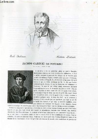 Biographie de Jacopo Carucci (le Pontormo) ; Ecole Italienne ; Histoire, Portraits ; Extrait du Tome 2 de l'Histoire des peintres de toutes les coles.
