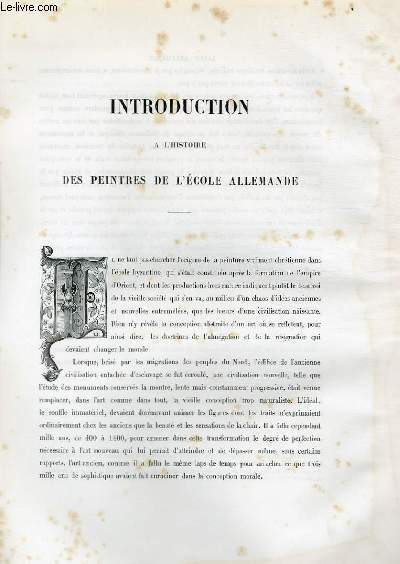 Introduction  l'histoire des peintres des coles allemandes ; Extrait du Tome 8 de l'Histoire des peintres de toutes les coles.