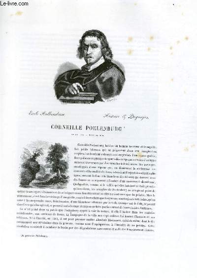 Biographie de Corneille Poelenburg (1586-1660) ; Ecole Hollandaise ; Histoire & Paysages ; Extrait du Tome 9 de l'Histoire des peintres de toutes les coles.