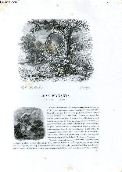 Biographie de Jean Wynants (1610-1680) ; Ecole Hollandaise ; Paysages ; Extrait du Tome 9 de l'Histoire des peintres de toutes les coles.