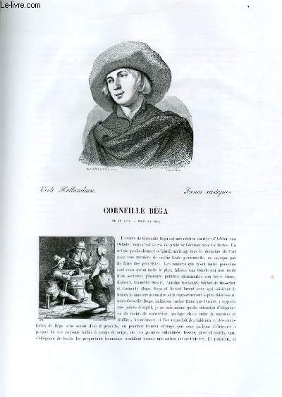 Biographie de Corneille Bga (1629-1664) ; Ecole Hollandaise ; Scnes rustiques ; Extrait du Tome 9 de l'Histoire des peintres de toutes les coles.