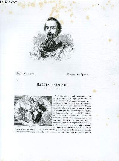 Biographie de Martin Frminet (1567-1619) ; Ecole Franaise ; Histoire, Allgories ; Extrait du Tome 11 de l'Histoire des peintres de toutes les coles.