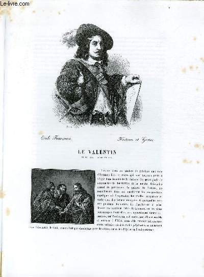 Biographie du Valentin (1601-1632) ; Ecole Française ; Histoire et Genre ; Extrait du Tome 11 de l'Histoire des peintres de toutes les écoles.