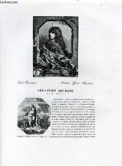 Biographie de Sbastien Bourdon (1616-1671) ; Ecole Franaise ; Histoire, Genre, Paysages ; Extrait du Tome 11 de l'Histoire des peintres de toutes les coles.