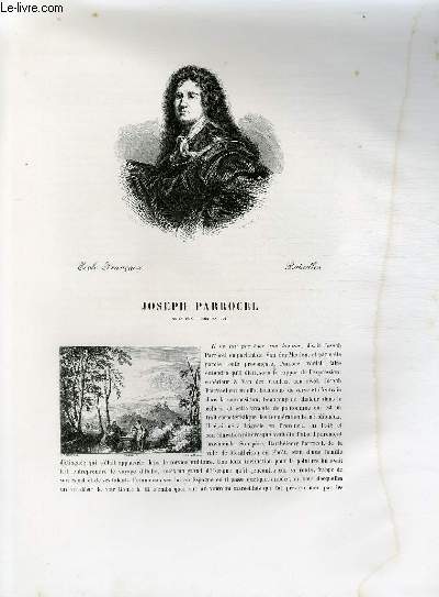 Biographie de Joseph Parrocel (1648-1704) ; Ecole Française ; Batailles ; Extrait du Tome 11 de l'Histoire des peintres de toutes les écoles.